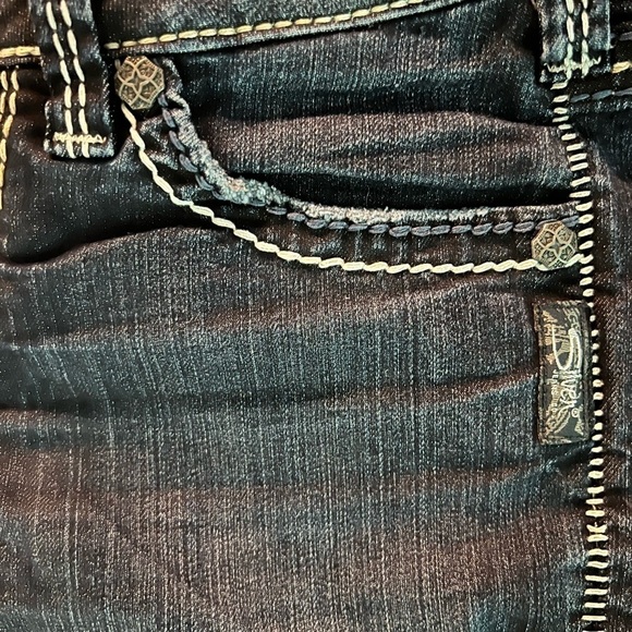 SILVER WOMENS CUTOFF JEAN SHORTS SIZE 25 - Picture 8 of 11